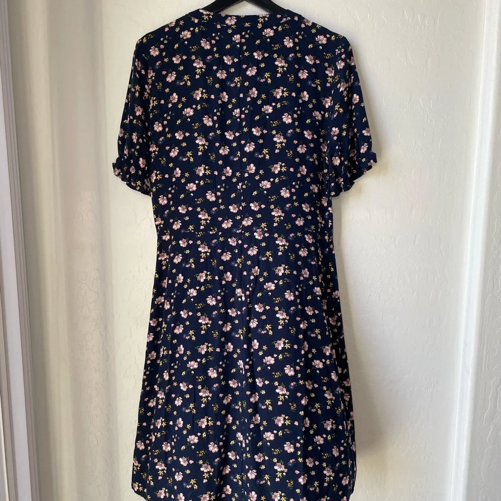 Floral Navy Midi Dress - Picture 2 of 5